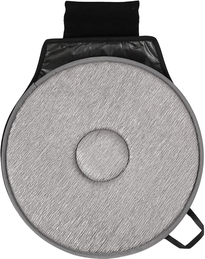 Cabilock 360 Degree Rotating Car Seat Cushion Swivel Pad with Anti-Slip Base Lightweight Comfortable for Elderly Pregnant Women and Home Office Use 20.47X15.74X1.18In