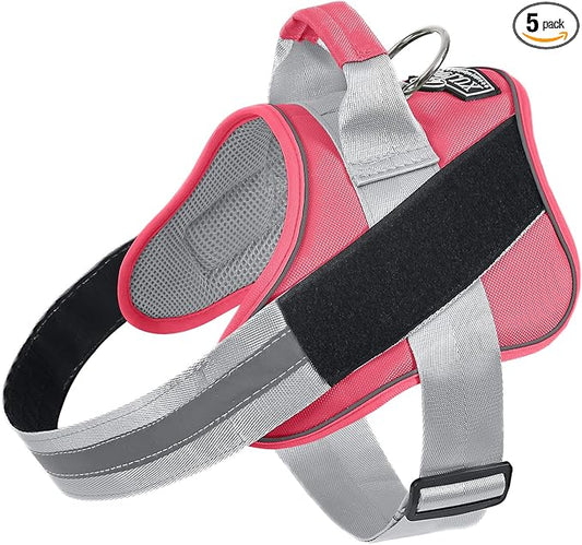 Dog Harness, No-Pull Reflective Dog Vest, Breathable Adjustable Pet Harness with Handle for Outdoor Walking - No More Pulling, Tugging or Choking