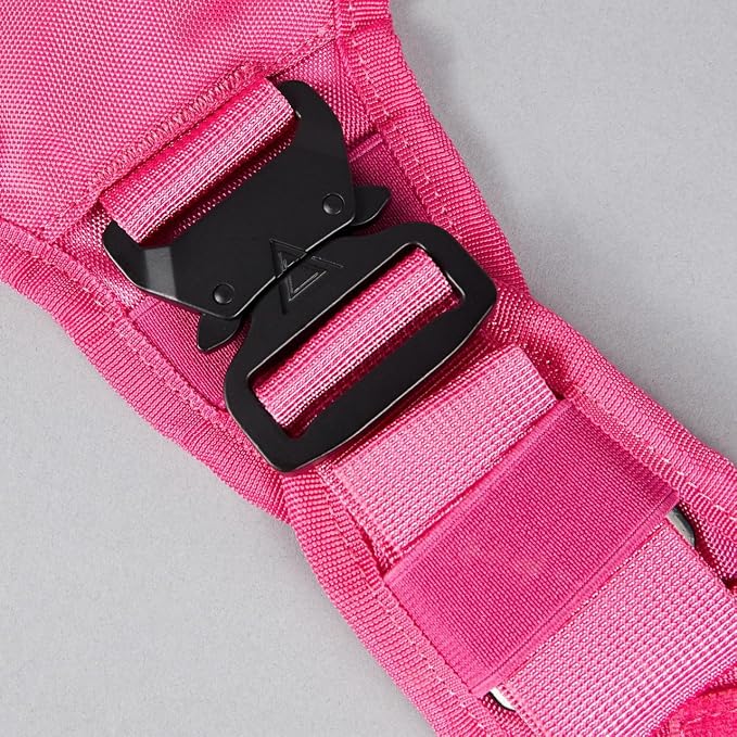 WOLFpak Tactical Dog Vest Harness No Pull Breathable (Neon Pink, Large) | Dual Grab Handles, 1000D Nylon, Four-Point Adjustment, MOLLE Attachment Panels, Three Storage Pockets, Metal Alloy Buckles