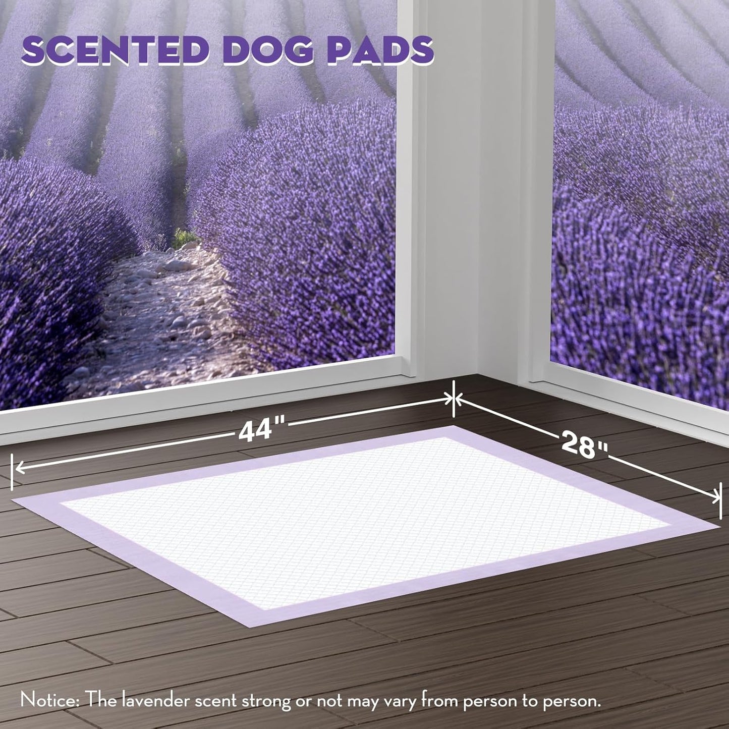 CROCI Dog Pads Extra Large 28x44in, Puppy Pads with Adhesive Tabs Super Absorbent Up to 12 Cups, Disposable (30 Counts)