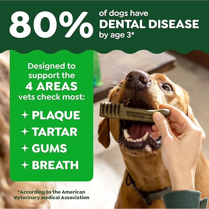Greenies Veterinarian-Recommended Adult Natural Dental Dog Treats Petite Size, Original Flavor, 54 oz. Pack, 90 Count