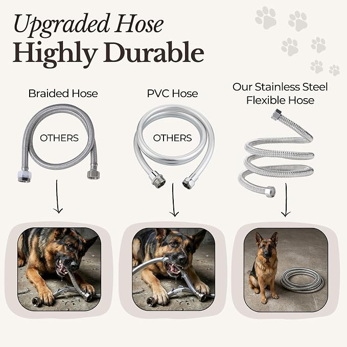 Automatic Pet Water Dispenser - 304 Stainless Steel Auto-Fill Water Bowl for Dogs - Poultry & Livestock - Float Water Level Control - 3/4" GHT Faucet Compatible - Wall Mount/Ground Use