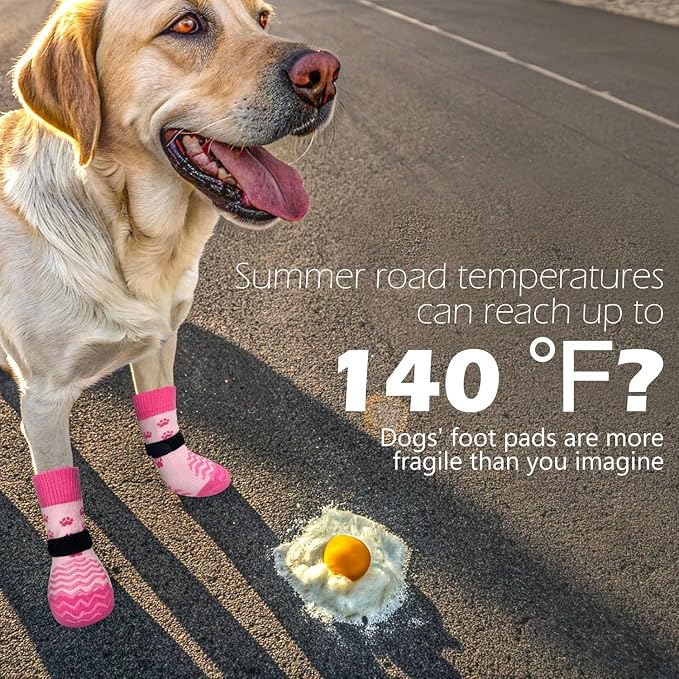 EXPAWLORER 6Pcs Anti Slip Dog Socks to Prevent Licking Paws, Pet Shoes for Winter, Double Sides Dog Boots & Paw Protectors Booties for Hardwood Floors with Grippers Small Medium Large Senior Dogs XXL