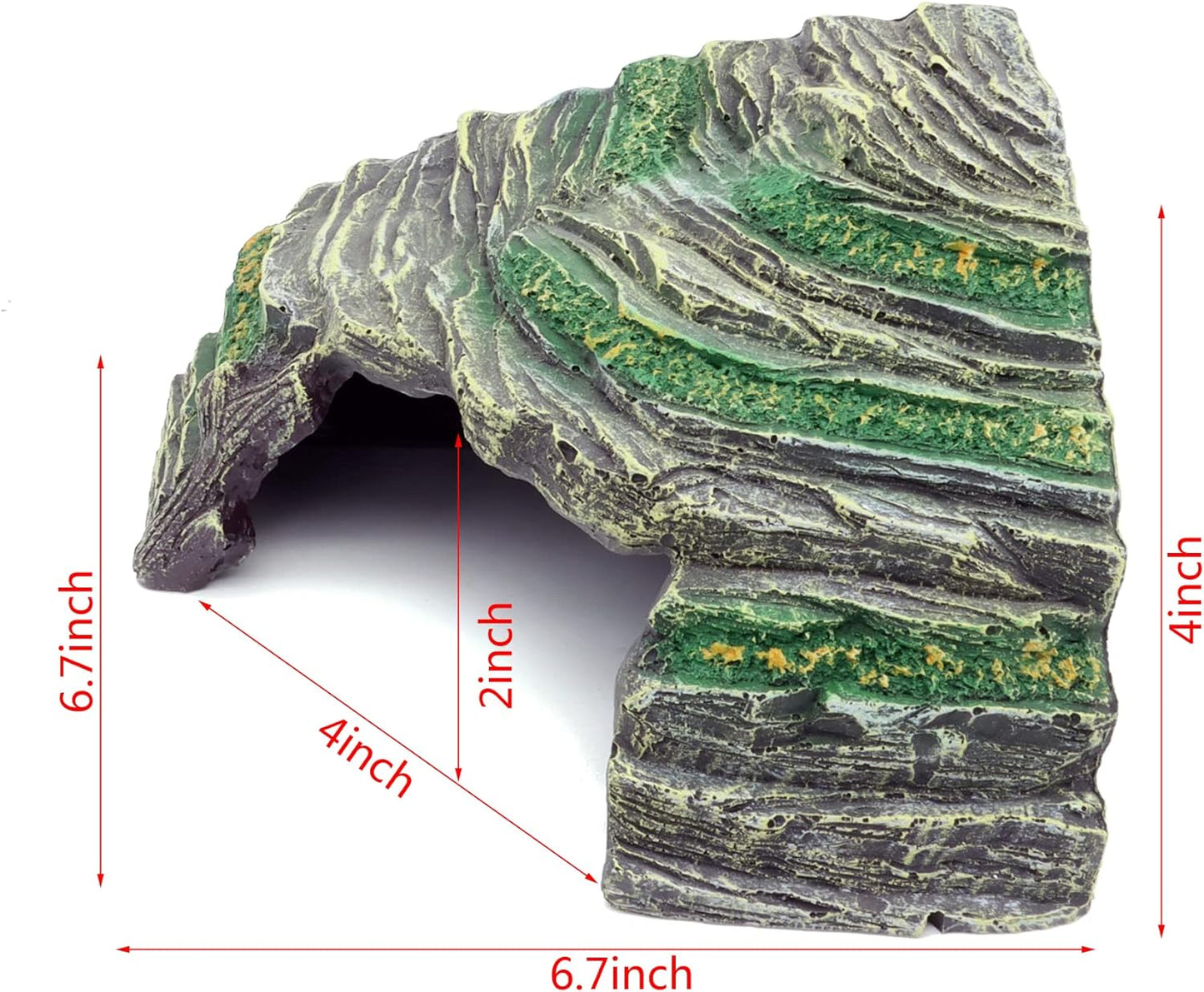 JIHAQUA Terrarium Decor Reptile Hide Reptile Hides and Caves Aquarium Tank Accessories Decorations,Medium