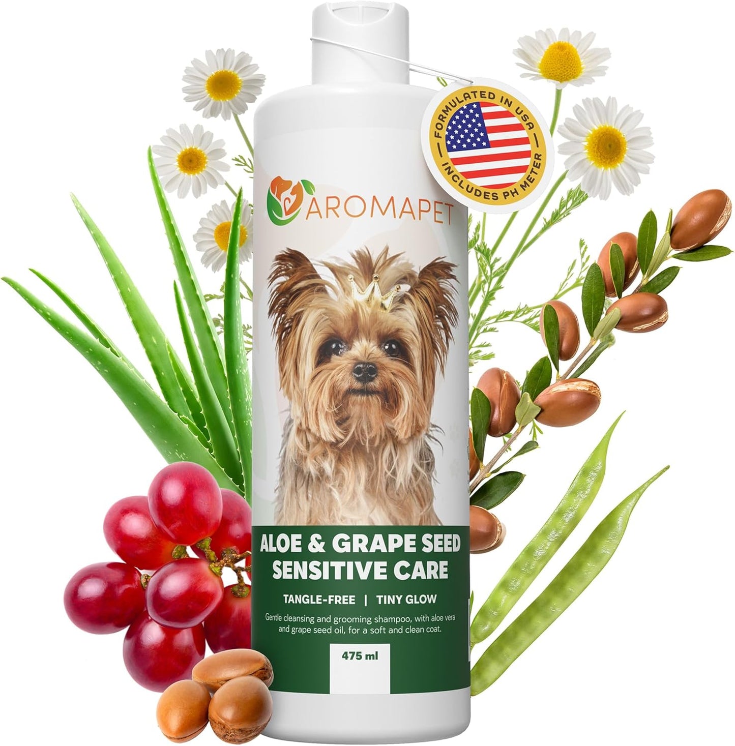 Sensitive Care -Tangle-Free-Silky Shine Softening and detangling Shampoo, Delicate Coat Clean & Odor Control Shampoo – Advanced Shine Formula for Dogs (Yorkshire Terrier, 16 Fluid Ounces)