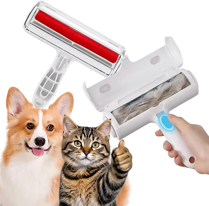 Reusable Pet Hair Remover Roller – Dog & Cat Fur Lint Cleaner for Sofa, Carpet, Bed & Car Seats – No Adhesive Required