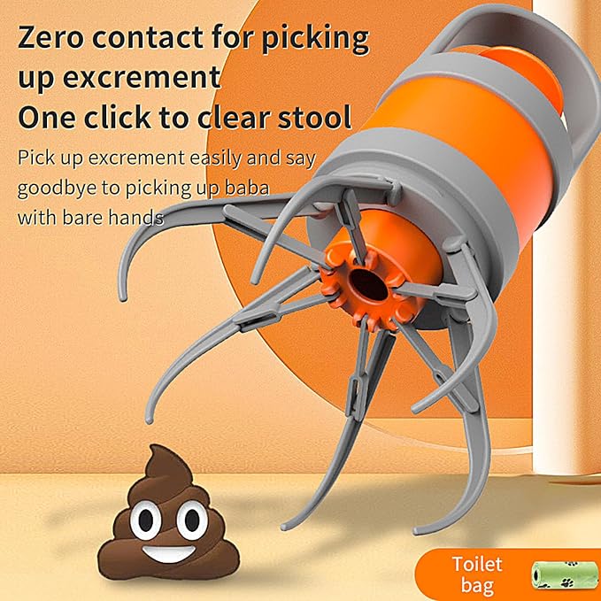 Pooper Scooper for Large Dogs Heavy Duty Portable Pet Supplies | Small Dog Yard Pooper Scooper Tool for Doggy Kitten Litter Gravel Cleaning Outdoor Garden Grass Lawn Travel Camping