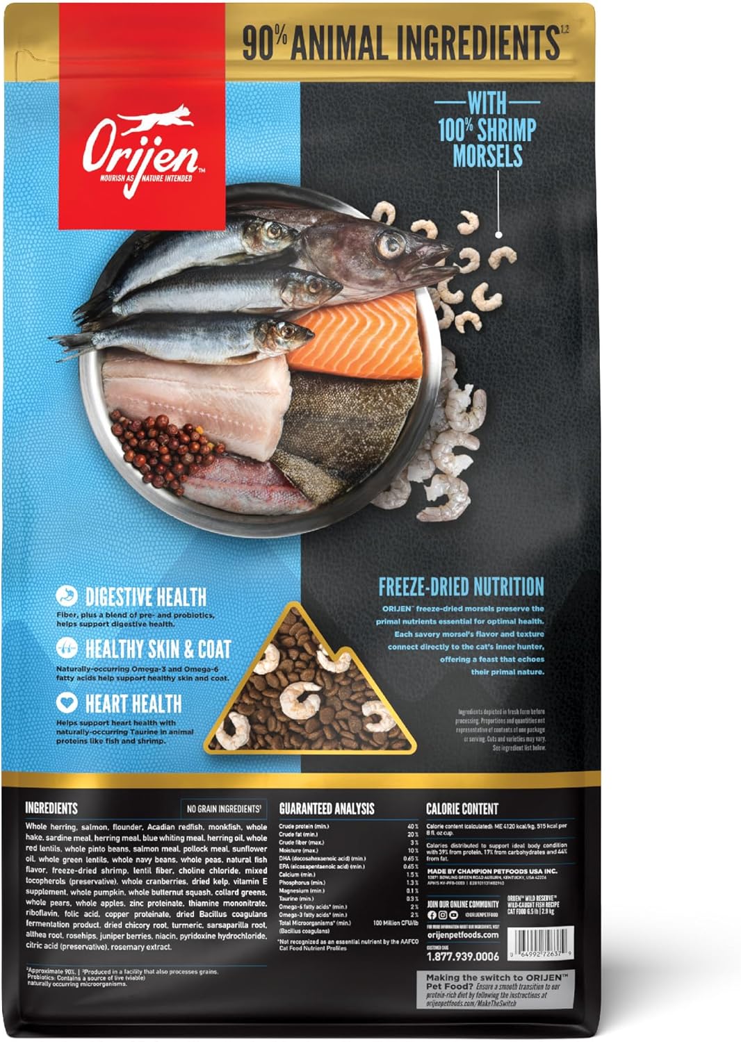 ORIJEN Wild Reserve Dry Cat Food Wild-Caught Fish Recipe 6.5lb Bag
