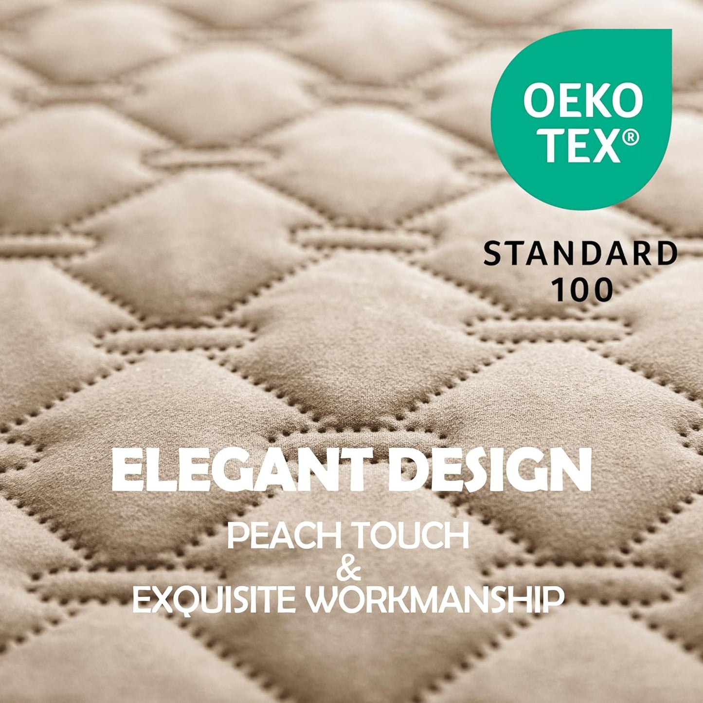 gogobunny 100% Double-Sided Waterproof Dog Bed Cover Pet Blanket Sofa Couch Furniture Protector for Puppy Large Dog Cat, Reversible (82x102 Inch (Pack of 1), Dark Beige/Light Beige)