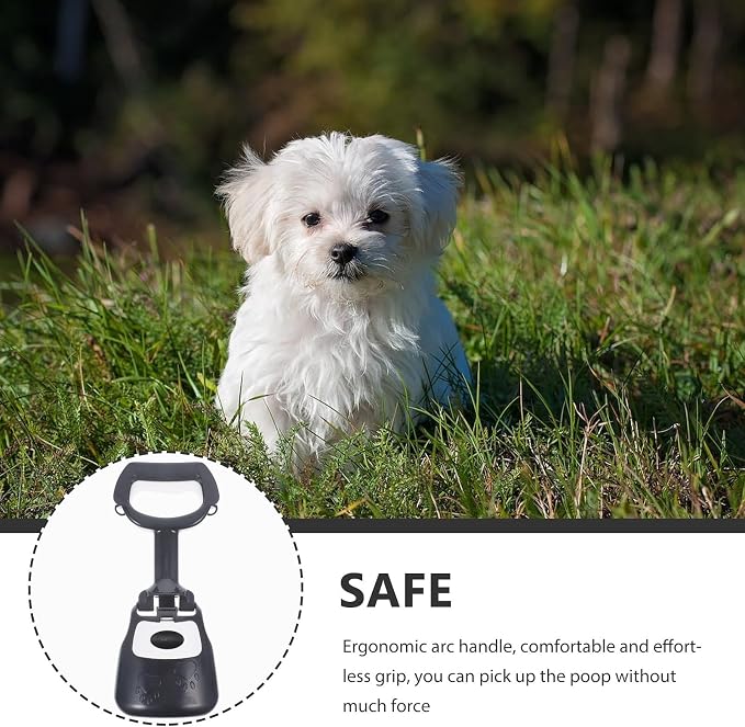 Outanaya Dog Poop Scooper Heavy Duty Litter Picker with Handle, Sturdy Plastic Pooper Scooper for Large Dogs, Household Outdoor Pet Waste Cleaning Tool