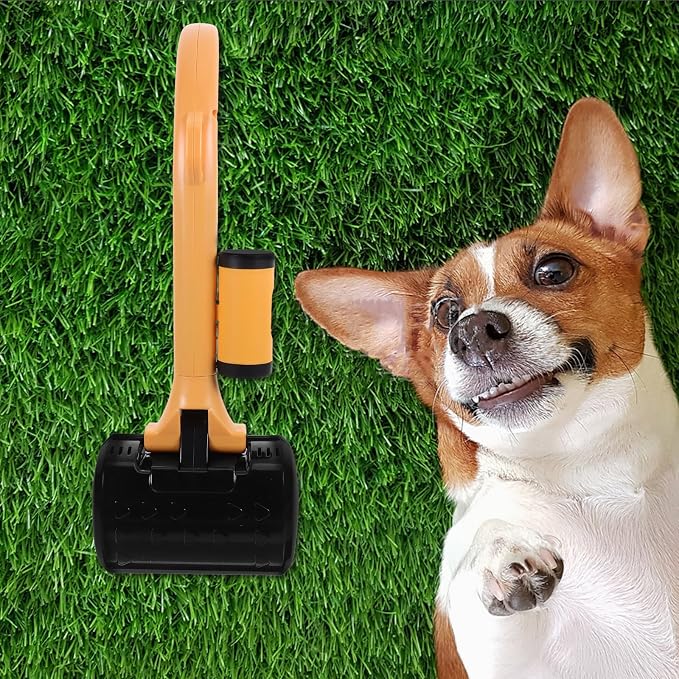 Homoyoyo Heavy Duty Dog Pooper Scooper for Yard with Waste Bag Holder and Quick Easy Solution, Reusable Pet Poop Picker for Outdoor Activities, Abs Material with Innovative Design