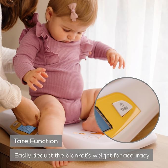 Beurer BY80 Digital Baby Scale, Infant Scale for Weighing in Pounds, Ounces, or Kilograms up to 44 lbs with Hold Function, Pet Scale for Cats and Dogs Analysis