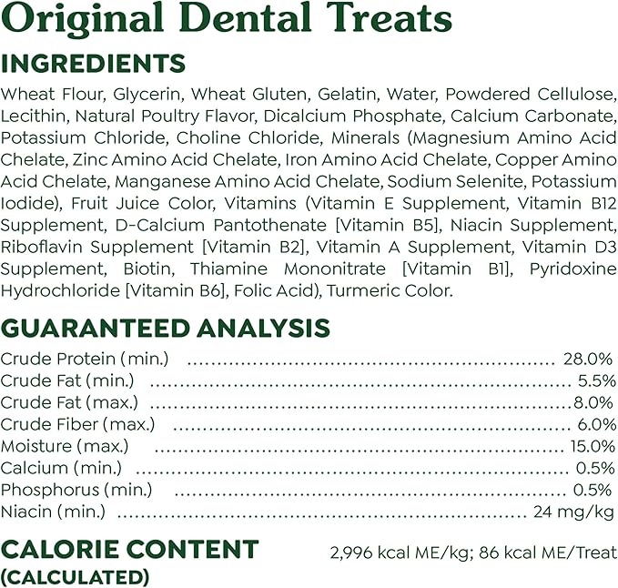 Greenies Original Regular Dental Dog Treats, 54 oz. Pack (54 Treats)