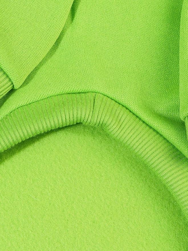 QWINEE Basic Dog Hoodie Sweatshirt Puppy Sweater Warm Cat Costumes Pet Clothes for Chihuahua Puppy Kitten Small Medium Dogs Green X-Large