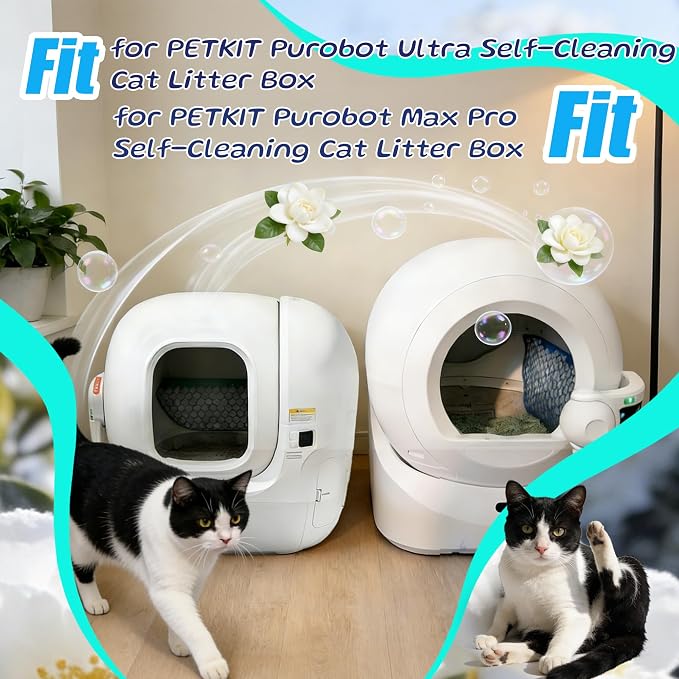 PurifyLogix 6PCS N60 Odor Control for PUROBOT Self Cleaning Cat Litter Tray | For PUROBOT Ultra/ Max Pro/2 / Crystal Duo Self Cleaning Cat Litter Tray, Blue Natural Litter Box Deodorizer