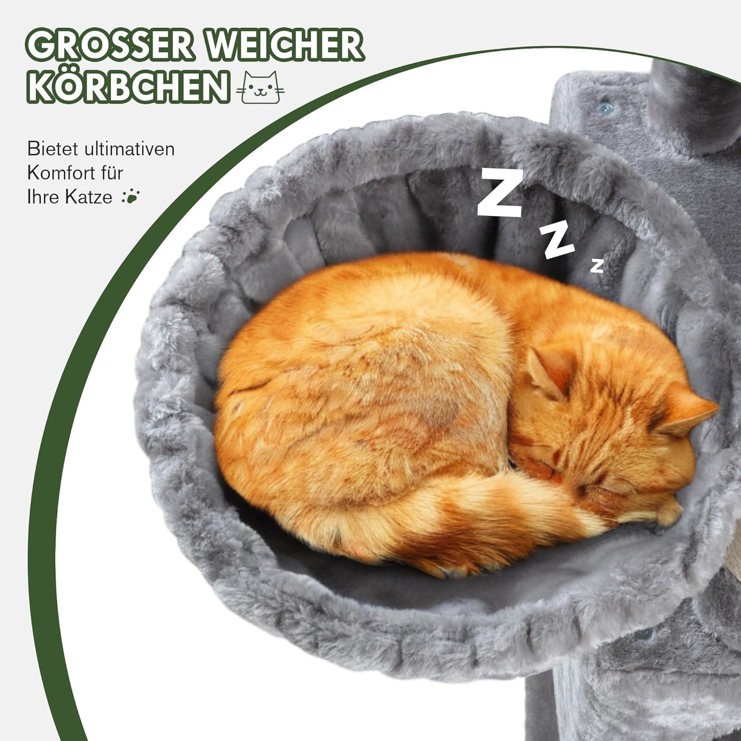 MUTICOR 66 Inches Multi-Level Large Cat Tree Tower for Indoor Big Feline/Cozy Plush Perches/Condo/Sisal Scratching Posts/Hammock and Baskets/Activity Center Play House/Wide Base/Grey