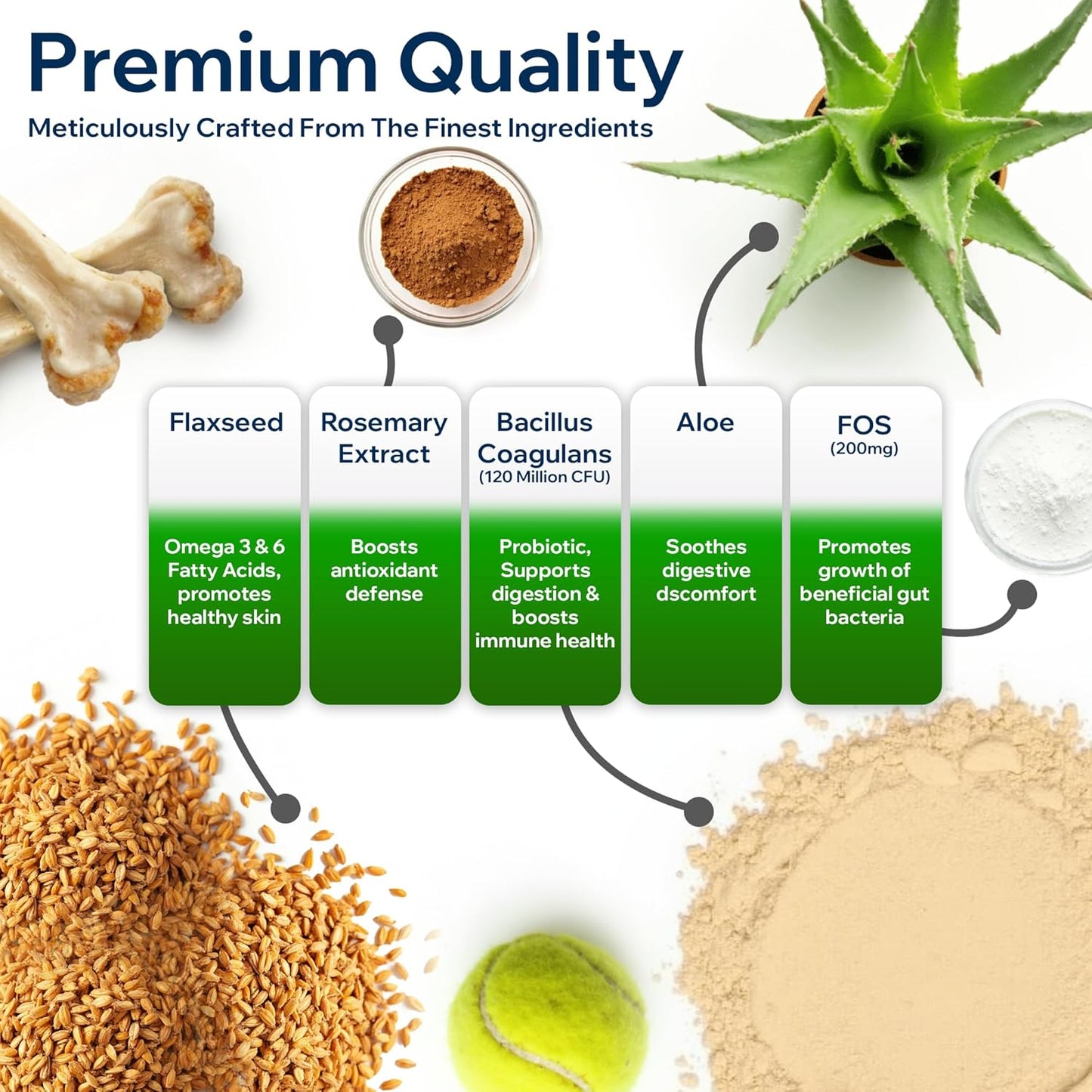 Dog Probiotics for Yeast, Itchy Skin and Itchy Ears, Allergy Relief, Daily Immune Support with Prebiotic & Digestive Enzymes (Gut Health) for Dogs, Reduce Diarrhea, Constipation & Gas Relief - 90ct