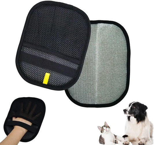 Pet Hair Removal Glove for Cats & Dogs - Upgraded Five-Finger Electrostatic Reusable Magic Brush, Machine Washable for Clothing, Couch, Carpet & Furniture