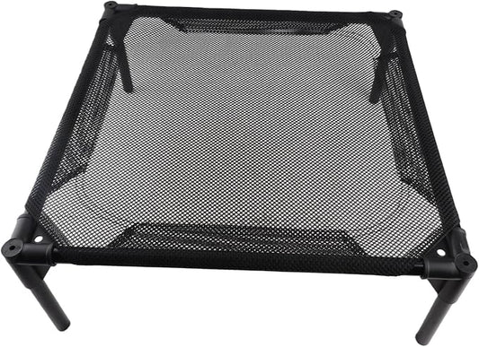 Elevated Dog Bed, Raised Dog Bed with Steel Frame and Breathable Mesh, All - Season Outdoor Dog Bed for Camping Park Backyard, Includes 4 Non - Slip Mats and Tube Covers (Small Size)