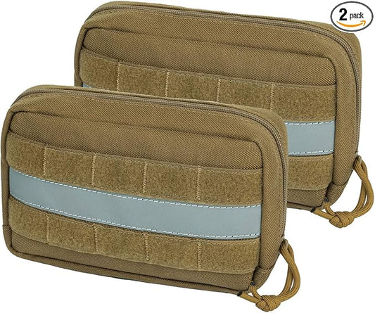 OneTigris Service Dog Vest Harness Saddle Bag Backpack Pouch, Emotional Support, Service Dog in Training,Quality Saddlebag for Tactical Dogs Vests(Coyote Brown)