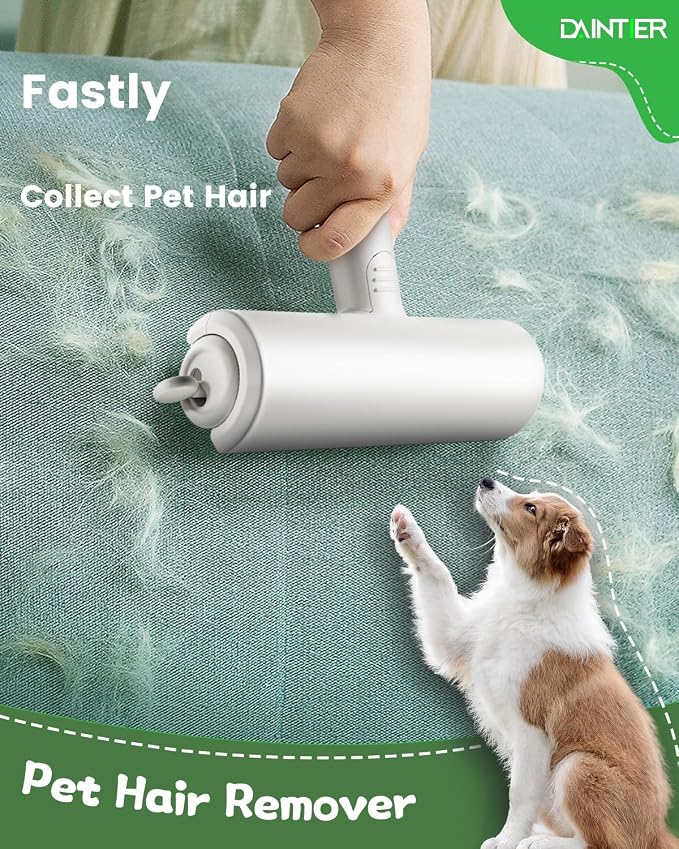 Pet Hair Remover,DAINTIER Reusable Removal Tool Lint Roller for Cat and Dog | Upgraded Portable Lint Removal for Cat and Dog Hair|on Furniture,Carpet,Couch,Car Seat,Clothing,Rugs and Bedding