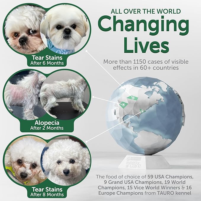 Nature's Protection Puppy Food Small Breed - High Protein, Grain Free, Tear Stain Formula Dry Dog Kibble for White & Light Fur Dogs (Superior Care - White Fish, 22 lb)