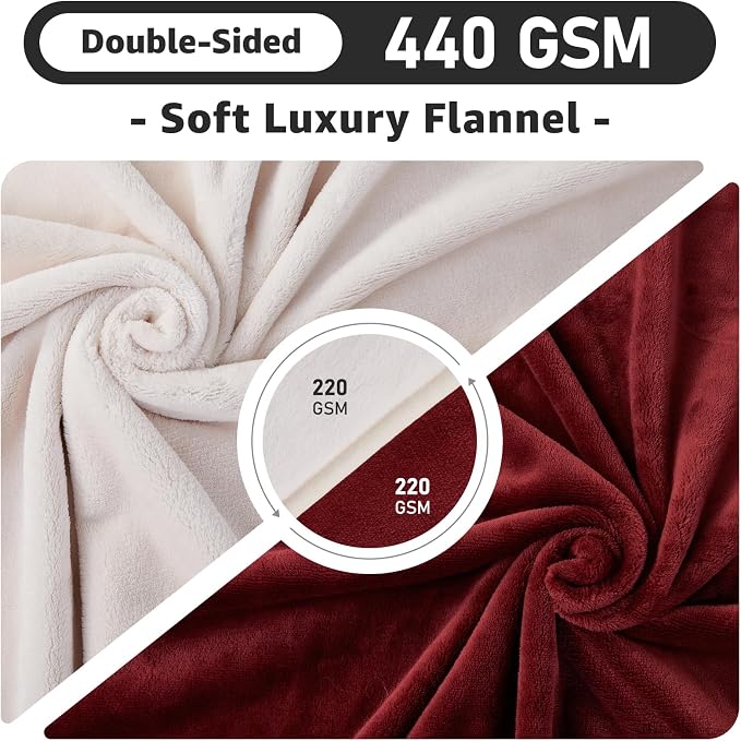 LOOBANI Waterproof Dog Blanket for Couch, Soft Couch Cover 50" x 60", Red | Pet Blanket for Medium Large Dogs, Double Side Liquid-Proof, Reversible Flannel Bed Throw for Sofa, Travel, Hair Resistant