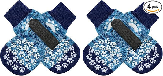 EXPAWLORER Anti Slip Dog Socks to Prevent Licking Paws, Dog Shoes for Hot Pavement, Dog Booties for Small Medium Large Senior Dogs, Traction Control Boots & Paw Protectors for Hardwood Floors