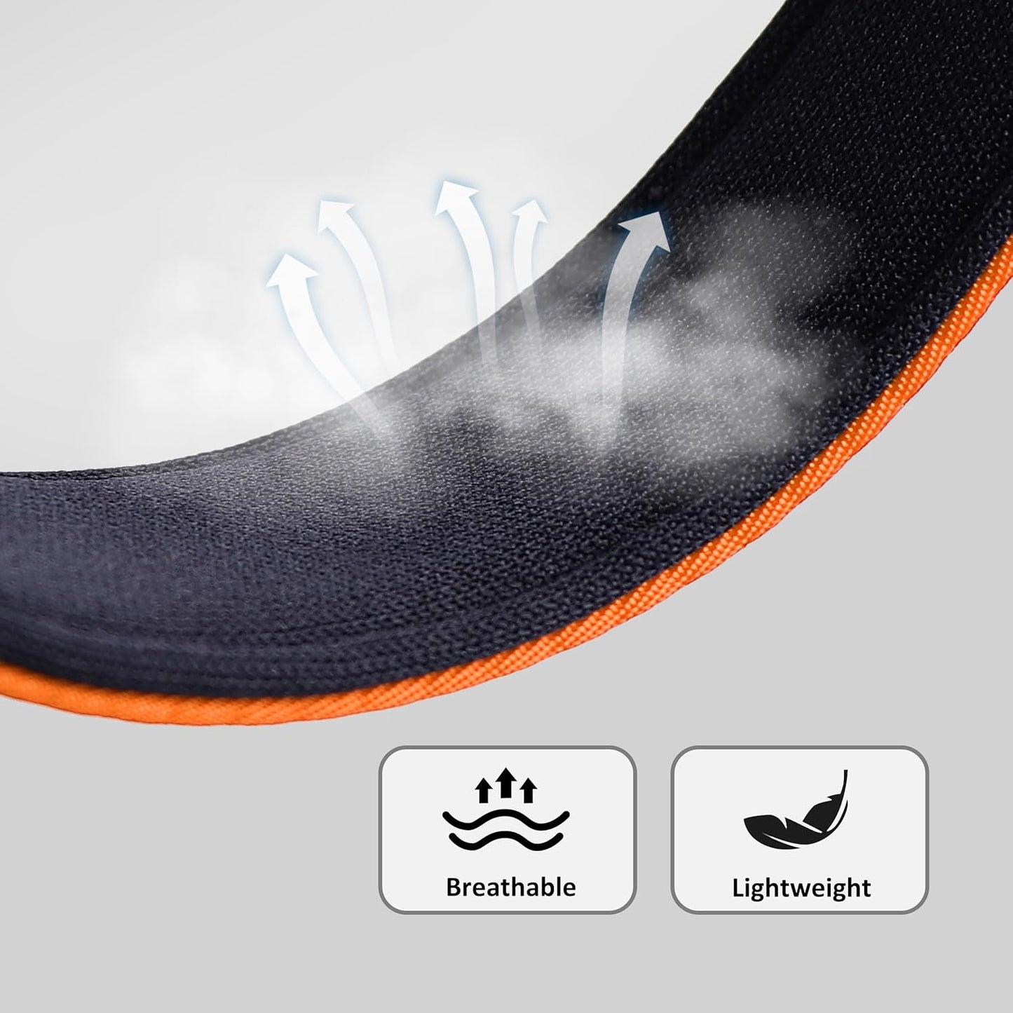 Didog Soft Padded Dog Collars for Medium Dogs, Colorful and Durable Dog Collar with Quick Release Buckle, Light and Breathable for Daily Walking, Orange, M