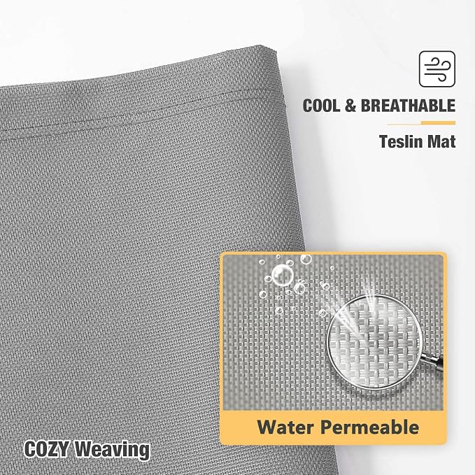 Veehoo Chew Proof Elevated Dog Bed, Cooling Raised Pet Cot, Silver Aluminum | Indestructible Dog Bed with Durable Textilene Mesh Fabric, No-Slip Feet for Indoor or Outdoor Use, 32", Medium, Grey