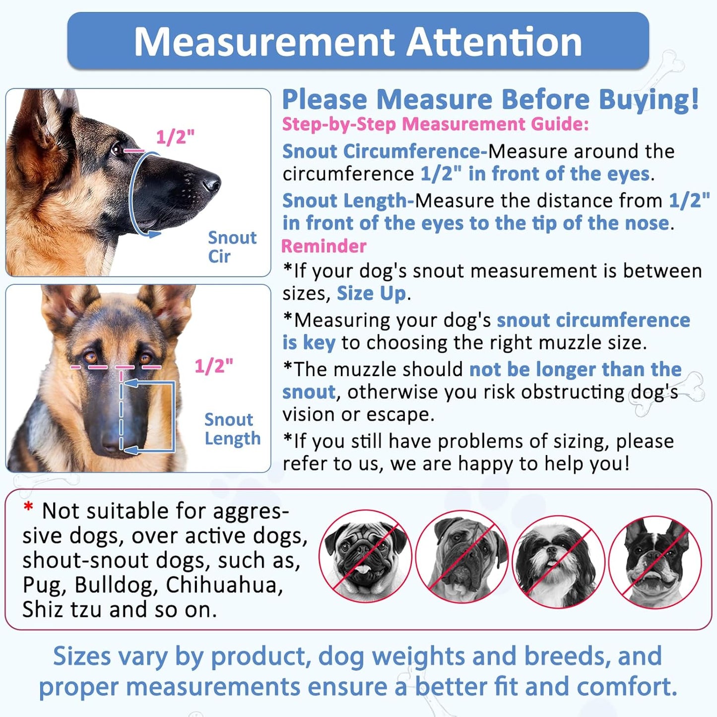 LUCKYPAW Soft Muzzle for Medium Large Sized Dogs Beagle Labrador German Shepherds, Dog Muzzle to Prevent Biting Chewing, Adjustable Breathable Mouth Guard for Grooming Walking Training(Black, XL)