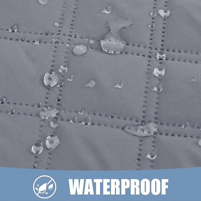 Smiry Waterproof Dog Bed Cover Pet Blanket, Soft Washable Dog Blanket for Furniture Bed Couch Sofa Reversible, Checkered (40"x80", Grey/Dark Grey)