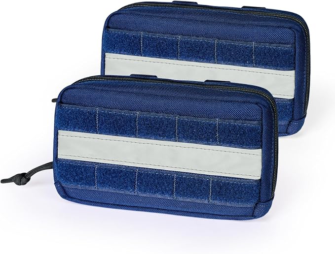 OneTigris Service Dog Vest Harness Saddle Bag Backpack Pouch, Emotional Support, Service Dog in Training,Quality Saddlebag for Tactical Dogs Vests(Blue)