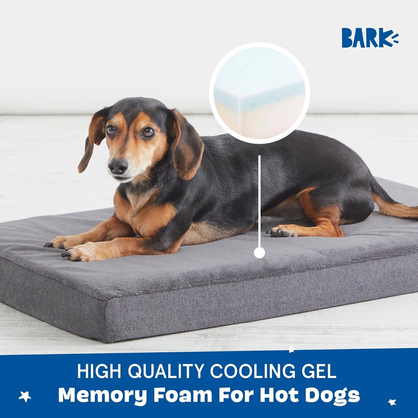 Barkbox Orthopedic Dog Bed with Memory Foam, Premium Comfort for Dogs and Puppies, Dog Beds for Joint Relief and Restful Sleep, Durable and Easy to Clean - Grey, Medium