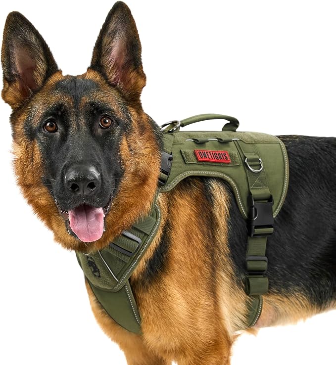 OneTigris No-Pull Tactical Dog Harness Reflective Vest for Small Dogs | Military-grade 1000D Nylon Easy Control Vest, Adjustable Dog Harness with Hook & Loop Panels for Walking, Hiking, Training