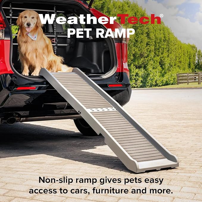 WeatherTech PetRamp - Non-Slip, Portable Dog Ramp for Large Dogs to 300 Pounds, 67" x 15" - Traction Grip Ramp, Easy Access for Pets to Car, SUV, Truck, Bed, Couch & Other Home Areas