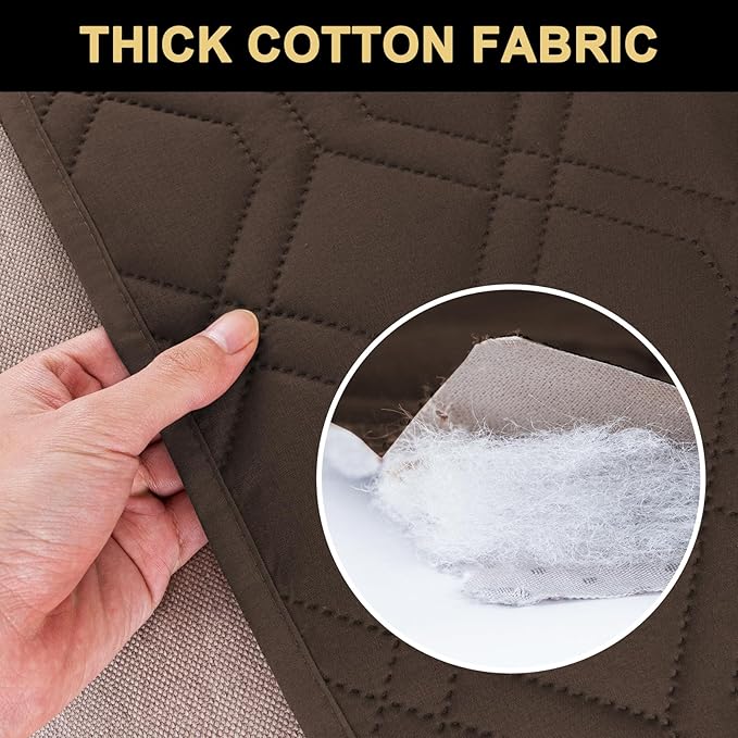 PrinceDeco Waterproof Dog Blanket Replacement Dog Bed Cover with Anti-Slip Back Washable Large Pet Blanket for Furniture Bed Couch Sofa32x74 Inch,Brown