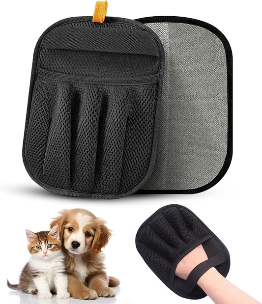 Pet Hair Removal Glove for Dogs & Cats – Reusable Electrostatic Hair Remover Mitt, Five-Finger Grooming & Cleaning Tool for Furniture, Clothes, Carpet, Couch & Car Interior