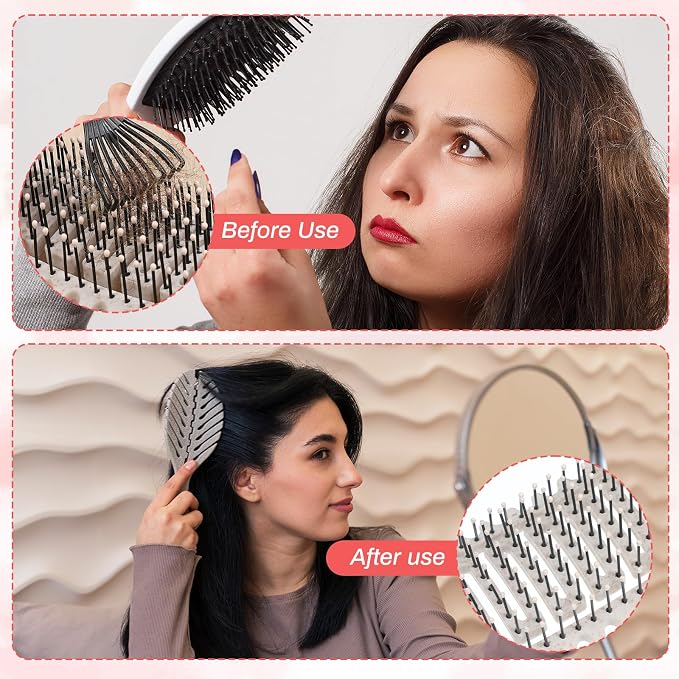 5 Pcs Hairbrush Cleaner Tool Set, Hair Brush Cleaner Rake Comb Cleaning Brush Mini Comb Cleaner For Removing Hair Dust From Different Combs Home And Salon Use, Hairstylist Essentials