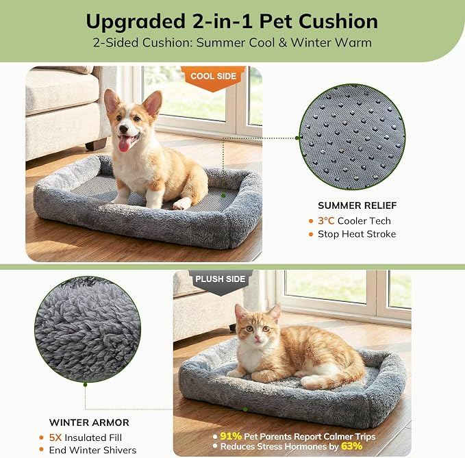 Morpilot Top and Side Expandable Cat Carrier, Airline Approved Collapsible Soft-Sided Pet Carrier for Medium/Large Cats and Puppies up to 20lbs for Car Rides and Vet Visits (Dark Gray)