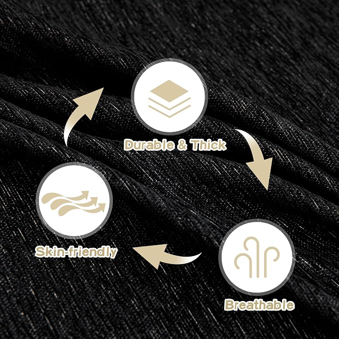 MYSKY HOME Chair Couch Covers Sectional Couch Covers for Pet Sofa Covers Non Slip Soft Couch Sofa Cover, Washable Furniture Protector Sofa Slipcover with Tassel Sofa Throws Living Room, 71"x91", Black