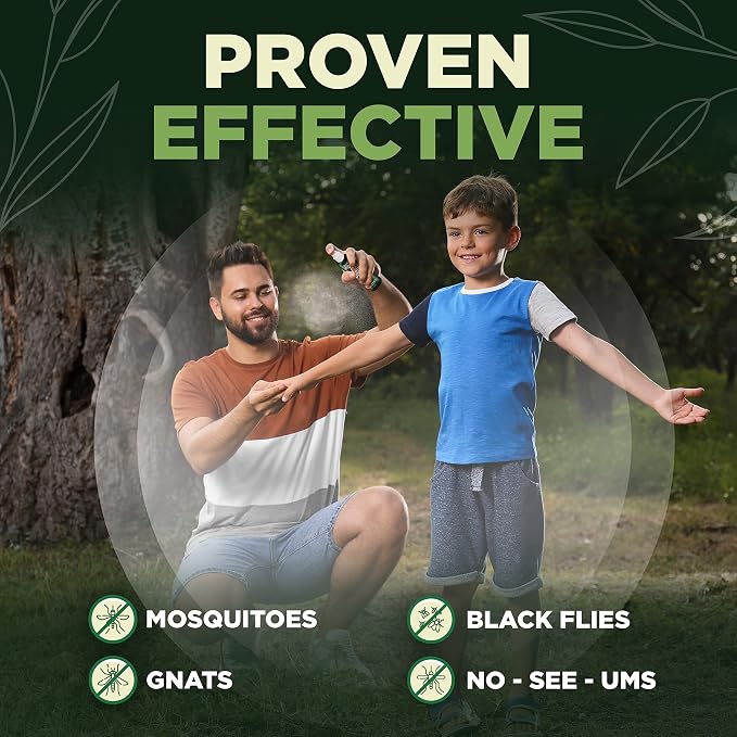 Deet-Free Insect & Mosquito Repellent – Nice Smelling, Pack of 3 (2 oz) | Insect Repellent with Lemongrass Oil Safe for Pets and Kids – Bug Spray Against Mosquitoes, Gnats, Black Flies, and No-See-um