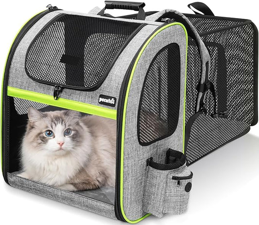 pecute XL Cat Backpack Expandable, Cat Carrier Backpack Acrylic Window
