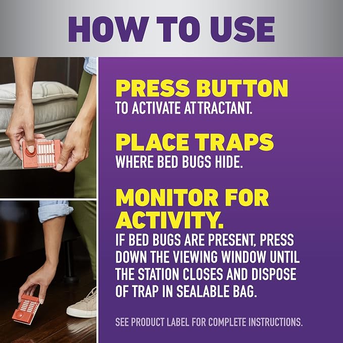 Ortho Home Defense Max Bed Bug Trap - Detect Bed Bugs in Homes and While Traveling, Package Contains 2 Traps