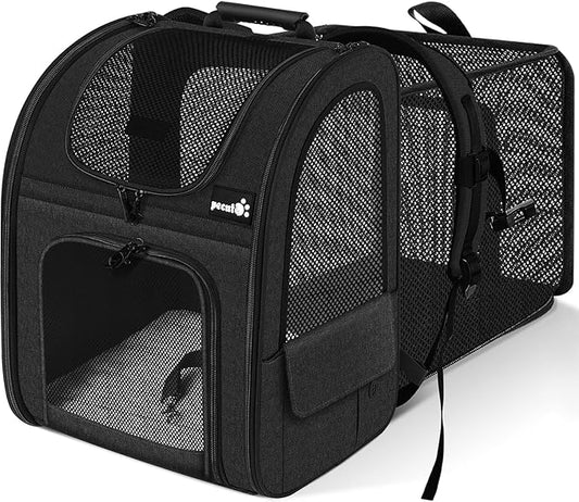 pecute Cat Backpack Breathable, Cat Carrier Backpack Expandable