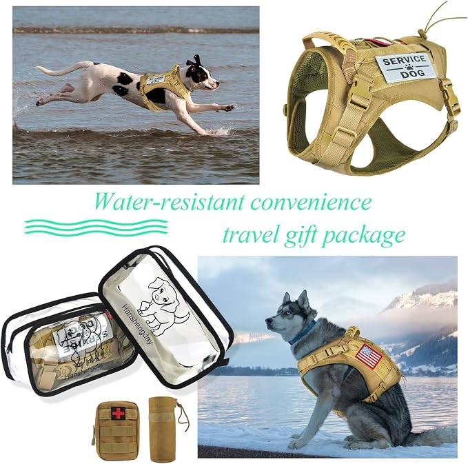 Tactical Dog Vest Training Outdoor Breathable Harness Military Pet Tactical Vest Detachable Pouches D Ring for Dog Leash