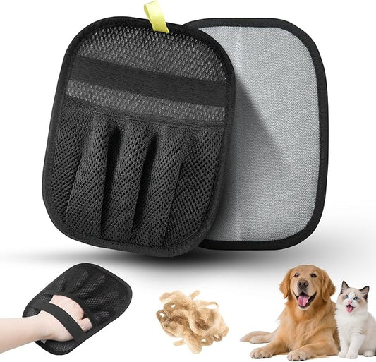 AOBIS Pet Hair Remover Gloves for Cats & Dogs - Reusable Electrostatic Pet Hair Gloves, Fur Removal Tool for Home, Car Seats