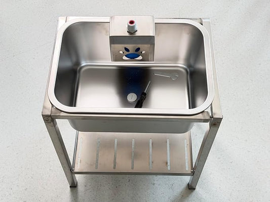 Automatic Dog Water Bowl Dispenser 3.5Gal Auto-Fill Pet Waterer | 6.5ft Hose, Stainless Steel Elevated Stand & Bowl with 3/4" Brass Adapter, Outdoor Watering Station for Livestock & Farm Use