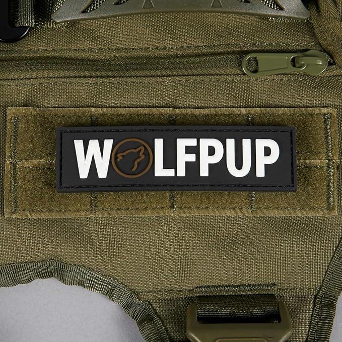 WOLFpak Tactical Dog Vest Harness No Pull Breathable (OD Green, X-Large) | Dual Grab Handles, 1000D Nylon, Four-Point Adjustment, MOLLE Attachment Panels, Three Storage Pockets, Metal Alloy Buckles