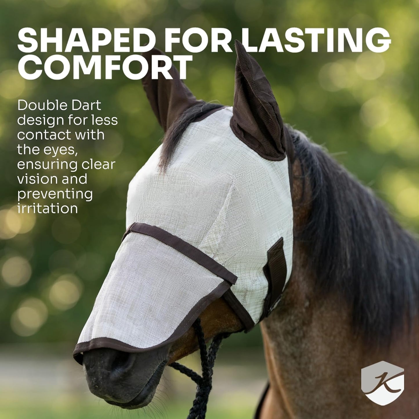 Kensington Signature Fly Mask w/Plush Fleece & Ears w/Forelock Hole Size